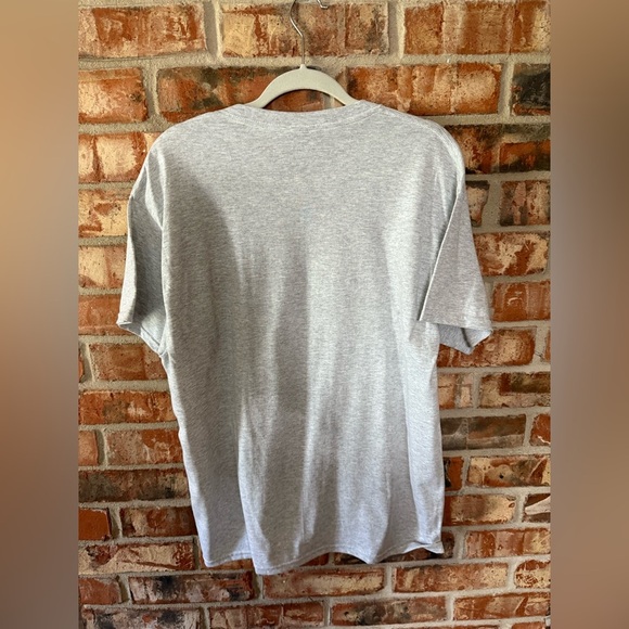 Gildan Gray Tee with Pink and Black cow print Smiley - Picture 2 of 7